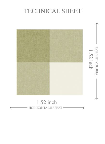 'Wave Stream' Geometric Gingham Checkered Wallpaper (Green) - Image 8