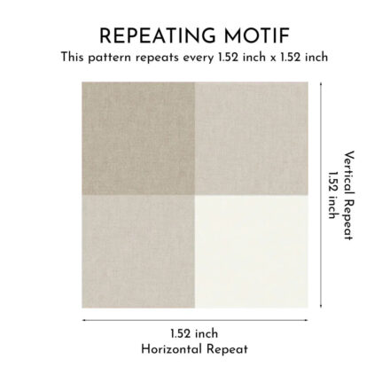 'Fiorella' Neutral Geometric Gingham Checkered Wallpaper (Oatmeal Beige/ Soft Taupe) - Image 8
