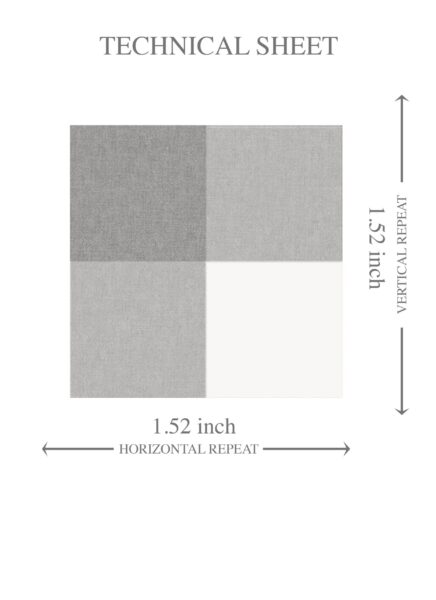 'Paper Scroll' Neutral Geometric Gingham Checkered Wallpaper (Gray) - Image 8