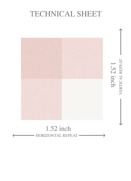 'Swanlike' Geometric Gingham Checkered Wallpaper (Pink) - Image 8