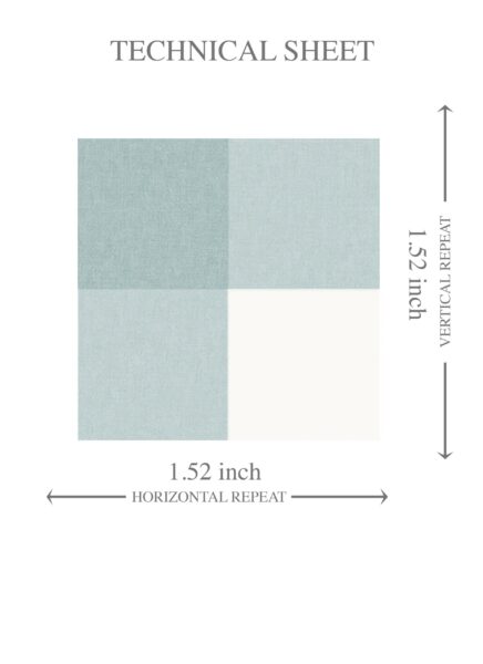 'Rattan' Geometric Gingham Checkered Wallpaper (Seaglass Blue) - Image 8