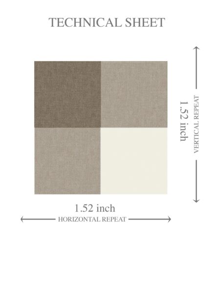 'Ray Hope' Neutral Geometric Gingham Checkered Wallpaper (Brown/ Taupe) - Image 8