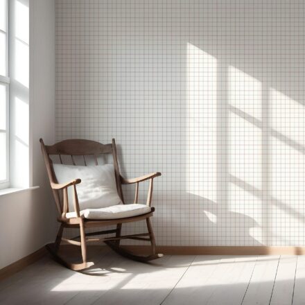 'Ironbark' Windowpane Checkered/ Plaid Wallpaper (Pink/ White/ Taupe) - Image 5