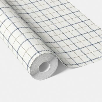 'Rock Way' Windowpane Checkered/ Plaid Wallpaper (Navy Blue/ White/ Taupe)