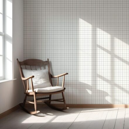 'Mascarpone' Windowpane Checkered/ Plaid Wallpaper Green/ White/ Taupe - Image 5