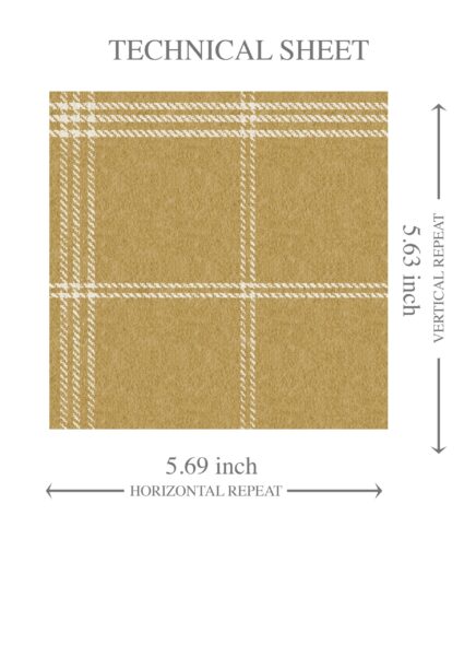 'Tortuga' Geometric Plaid Checkered Wallpaper (Mustard Yellow) - Image 8