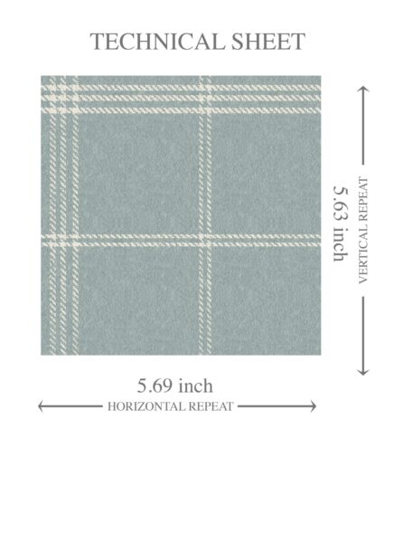 'Morden' Geometric Plaid Checkered Wallpaper (Duck Egg Blue) - Image 8