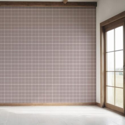 'Star Balsam' Geometric Plaid Checkered Wallpaper (Mauve/ Muted Pink) - Image 7