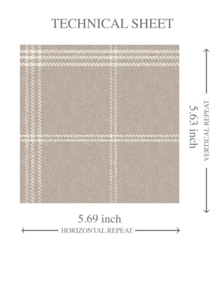 'Pyrite' Neutral Geometric Plaid Checkered Wallpaper (Beige/ Warm Gray/ Greige/ Taupe) - Image 8