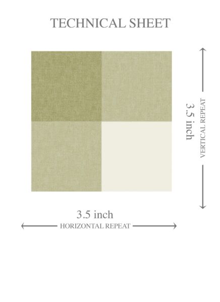 'Rural Grass' Geometric Gingham Checkered Wallpaper (Olive Green) - Image 8