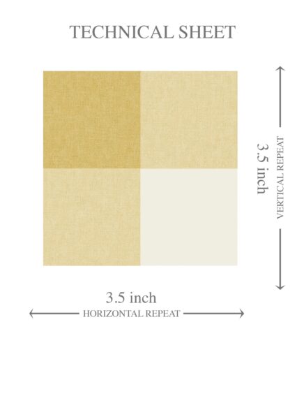'Frosty Path' Geometric Gingham Checkered Wallpaper (Naples Yellow) - Image 8