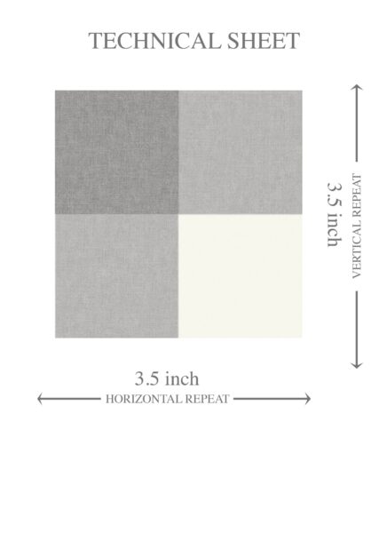 'Absicon' Neutral Geometric Gingham Checkered Wallpaper (Ash Gray) - Image 8