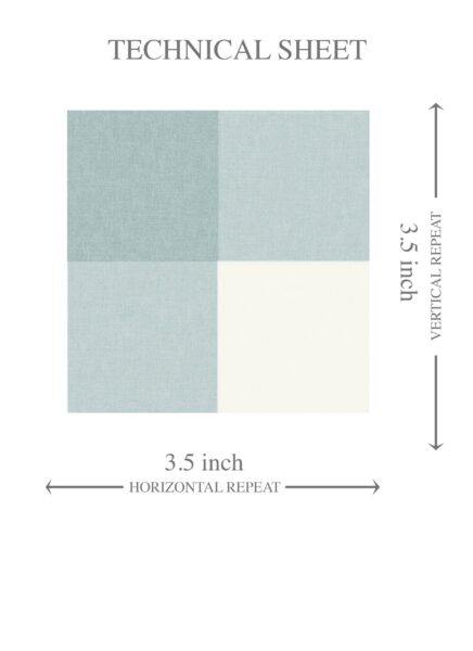 'Jack Pine' Geometric Gingham Checkered Wallpaper (Seafoam Blue) - Image 8