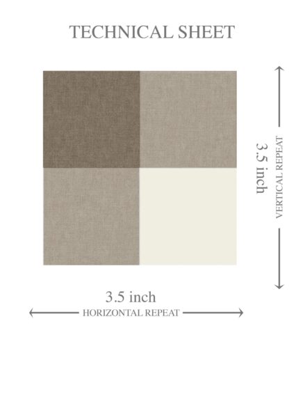 'Duke' Neutral Geometric Gingham Checkered Wallpaper (Taupe Brown) - Image 8