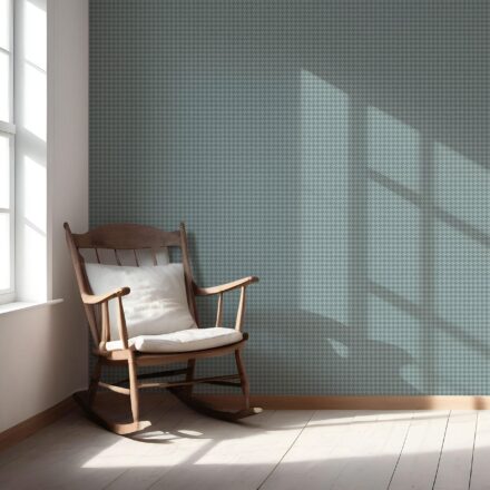 'Alvarium' Plain/ Textured Houndstooth Wallpaper (Soft Blue) - Image 5