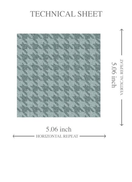 'Alvarium' Plain/ Textured Houndstooth Wallpaper (Soft Blue) - Image 8