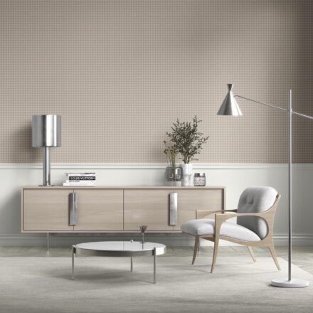'Forest Pond' Neutral Plain/ Textured Houndstooth Wallpaper (Beige/ Taupe) - Image 2