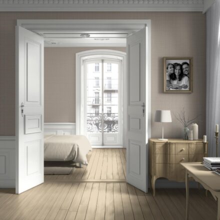 'Forest Pond' Neutral Plain/ Textured Houndstooth Wallpaper (Beige/ Taupe) - Image 4