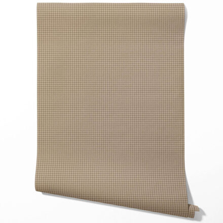 'Errico' Neutral Plain/ Textured Houndstooth Wallpaper (Coffee Brown) - Image 3