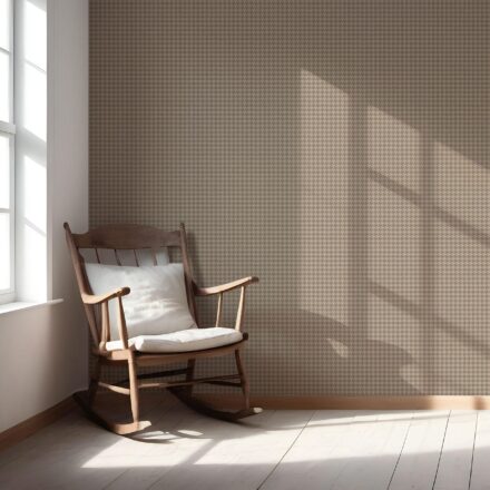 'Errico' Neutral Plain/ Textured Houndstooth Wallpaper (Coffee Brown) - Image 5