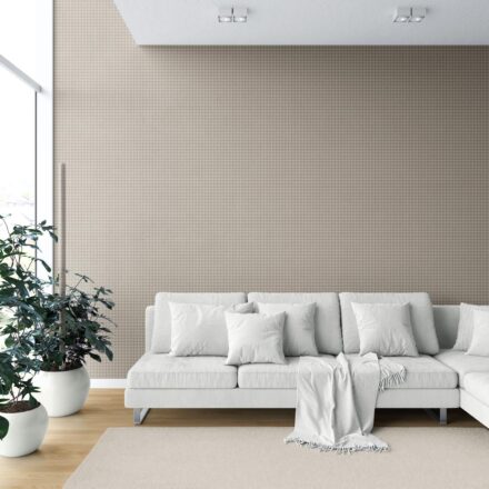 'Merry Round' Neutral Plain/ Textured Houndstooth Wallpaper (Beige/ Warm Gray/ Taupe) - Image 6