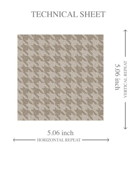 'Merry Round' Neutral Plain/ Textured Houndstooth Wallpaper (Beige/ Warm Gray/ Taupe) - Image 8