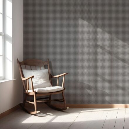 'Baby Lily' Neutral Plain/ Textured Houndstooth Wallpaper (Gray/ Black) - Image 5