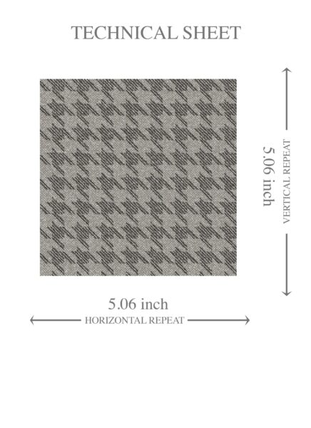 'Baby Lily' Neutral Plain/ Textured Houndstooth Wallpaper (Gray/ Black) - Image 8