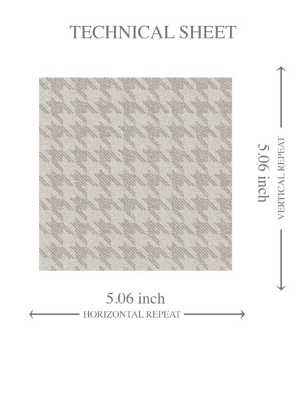 'Powder Nut' Neutral Plain/ Textured Houndstooth Wallpaper (Pale Gray/ Greige) - Image 8