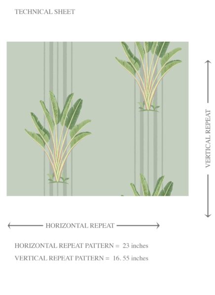 'Aquatic' Botanical/ Floral Block Print Wallpaper (Duck Egg Blue/ Green) - Image 8