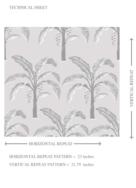 'Asprilla' Floral/ Botanical Palm Trees Patterned Wallpaper (Gray) - Image 8