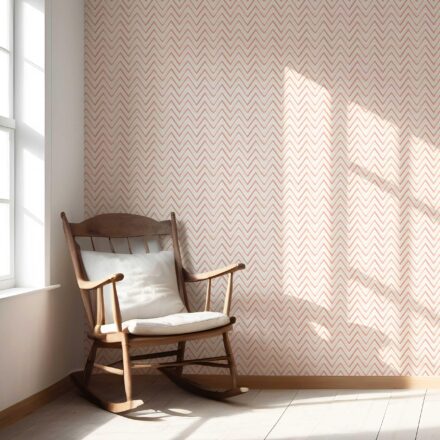 'Anne Canal' Geometric Zigzag/ Chevron Wallpaper (Pink/ Yellow) - Image 5