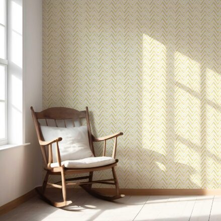 'Vamizi' Geometric Zigzag/ Chevron Wallpaper (Yellow) - Image 5