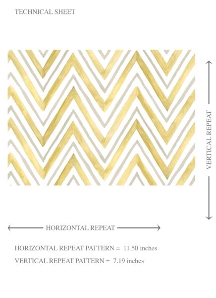 'Vamizi' Geometric Zigzag/ Chevron Wallpaper (Yellow) - Image 8