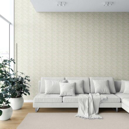 'Kaliko' Geometric Zigzag/ Chevron Wallpaper (Green/ Pink) - Image 6