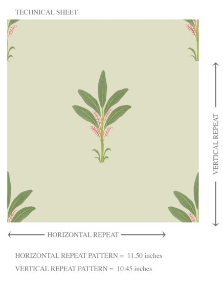 'Calla Lily' Vintage-Inspired Floral Block Print Wallpaper (Olive Green) - Image 8