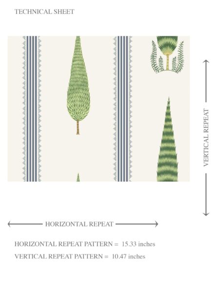 'Kilnpit' Modern Floral/ Botanical Leaf Print Wallpaper (Green/ White/ Blue) - Image 8