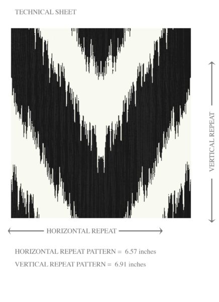 'Dazzle' Neutral Chevron/ Zigzag Geometric Wallpaper (Black/ White) - Image 8