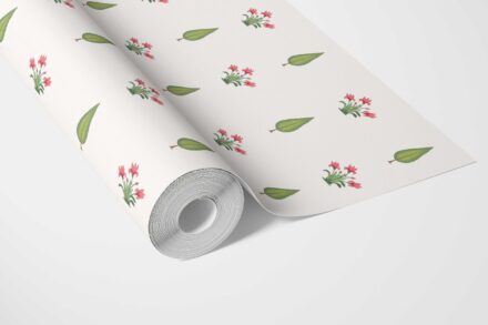 'Dubois' Botanical Floral Block Print Wallpaper (Pink/ Green) - Image 3
