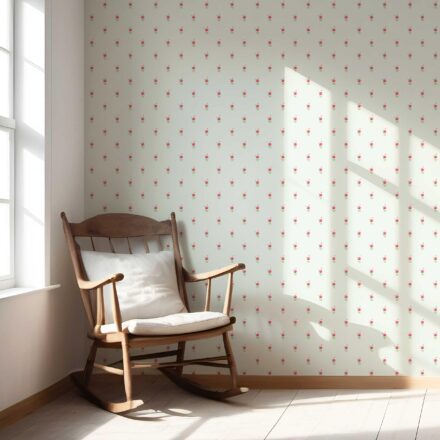 'Corallo' Vintage-Inspired Floral Block Print Wallpaper (Mint Green/ Pink) - Image 5