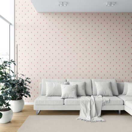 'Combita' Vintage-Inspired Floral Block Print Wallpaper (Pink/ Green) - Image 6