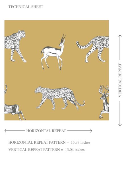 'Persimmon' Leopard Animal Print Wallpaper (Yellow/ White/ Gray) - Image 8