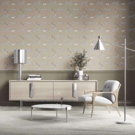 'Earthen Jug' Leopard Animal Print Wallpaper (Beige/ White/ Greige) - Image 2