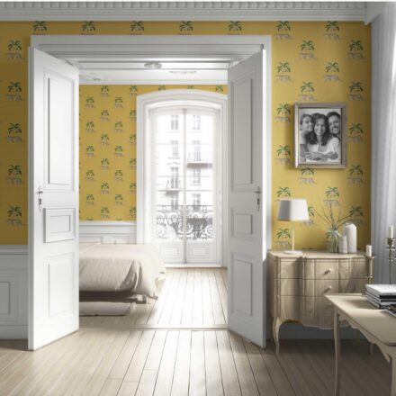 'Holstein' Leopard Animal Print Wallpaper (Yellow/ Green/ Red/ Tan) - Image 4