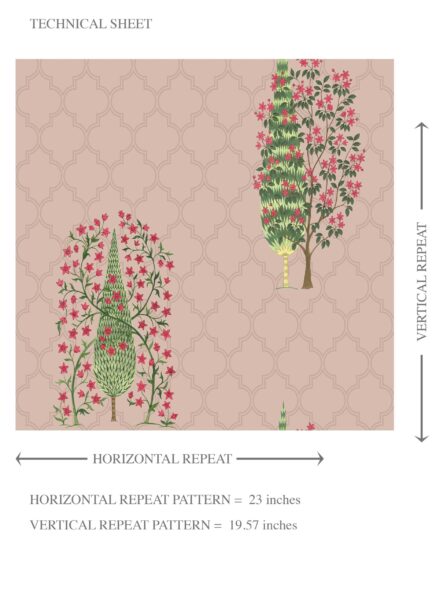 'Kenzo' Botanical/ Floral Print Wallpaper (Blush Pink/ Green) - Image 8
