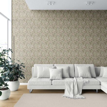 'Nostalgia' Modern Floral/ Botanical Wallpaper (Olive Green/ Brown/ Gold/ Beige) - Image 6