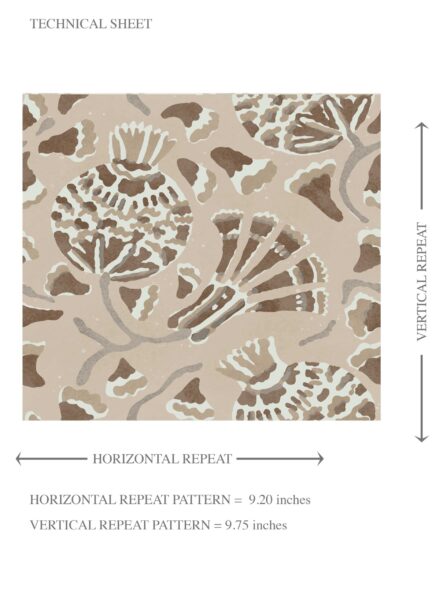 'Bonanza' Neutral Modern Floral/ Botanical Wallpaper (Brown/ Taupe/ Beige) - Image 8