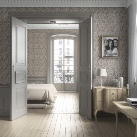 'Novara' Neutral Modern Floral/ Botanical Wallpaper (Taupe/ Brown/ Greige) - Image 4