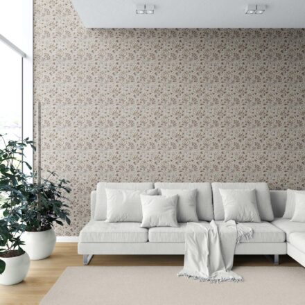 'Novara' Neutral Modern Floral/ Botanical Wallpaper (Taupe/ Brown/ Greige) - Image 6