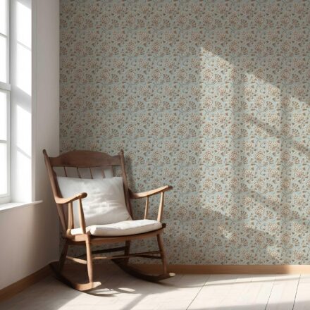 'Cabana' Modern Floral/ Botanical Wallpaper (Blue/ Brown/ Beige) - Image 5
